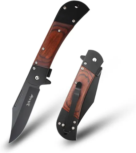 Vista 4 de Cuchillo Elk Ridge ER-A009 Series Spring Assist Folding, Straight Edge Blade, 4,75 pulgadas