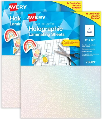 Vista 8 de Avery - Hojas de laminación autoadhesivas, 9 x 12 pulgadas, caja de 2 unidades, 73602).