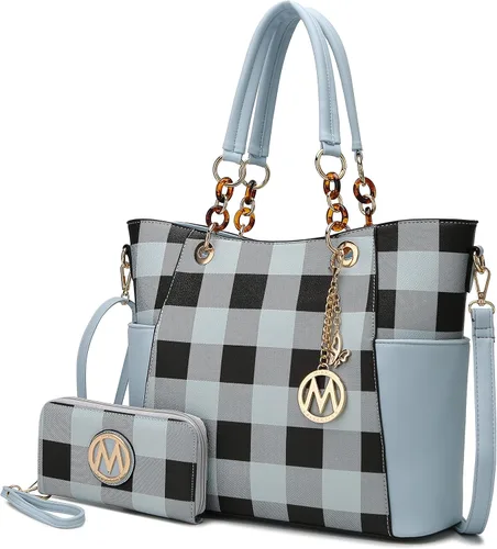Vista 37 de MKF Collection - Juego de bolsa de mano para mujer, con cartera y asa superior, de piel vegana