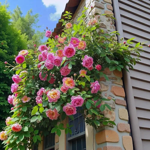 Vista 7 de Más de 150 semillas de rosas trepadoras rosas para plantar al aire libre, semillas de vid ornamentales, increíbles flores trepadoras, crecimiento