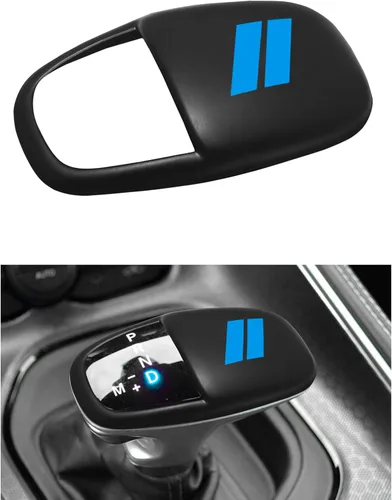 Vista 15 de Cubierta de cabeza de perilla de cambio brillante para accesorios Dodge Charger 2015-2023 Challenger 2015-2023 2024 Durango 2016-2025 2026 ABS