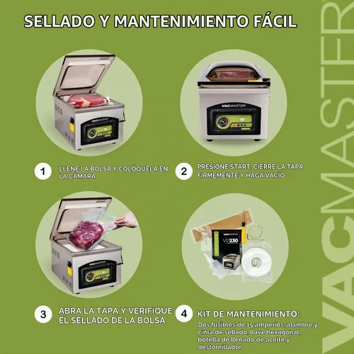 Vista 7 de Sellador al vacío con cámara VacMaster VP230