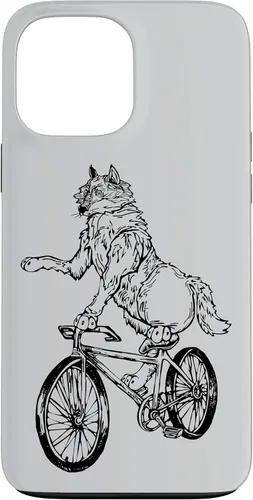 Vista 24 de Wolf Cycling Bicycle Funny Animal Cyclist Biking Bike Case for iPhone 17