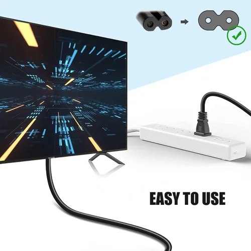 Vista 6 de Cable de alimentación de CA UL de 6 pies compatible con 55UM7300PUA 55" 4K Ultra HD Smart LED TV