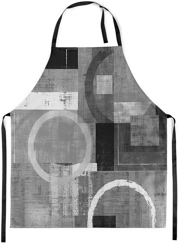 Vista 48 de Castle Fairy Delantal de cocina geométrico en espiral, moderno delantal impermeable con rayas simples para adultos (sin bolsillo), 31 x 26 pulgadas