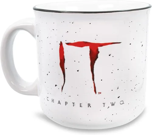 Vista 2 de IT Pennywise - Taza de cerámica "Come Home", taza de café de viaje sin BPA para expreso, cafeína, cacao, bebidas, artículos esenciales para el hogar