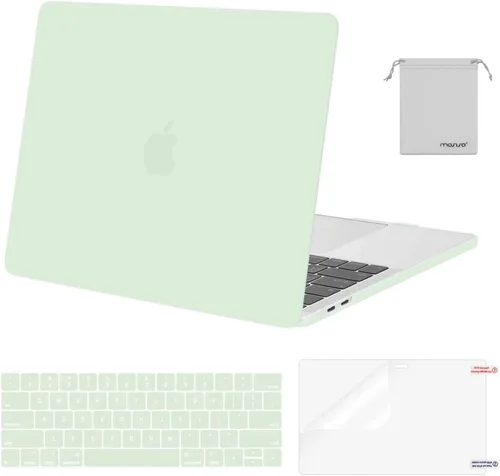 Vista 27 de MOSISO - Carcasa rígida de plástico, cubierta de teclado, protector de pantalla y bolsa de almacenamiento para MacBook Pro 13 pulgadas/33 cm azul