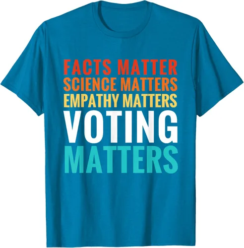 Vista 9 de Facts Matter Science Matters Voting Matters - Camiseta demócrata liberal, Negro, S