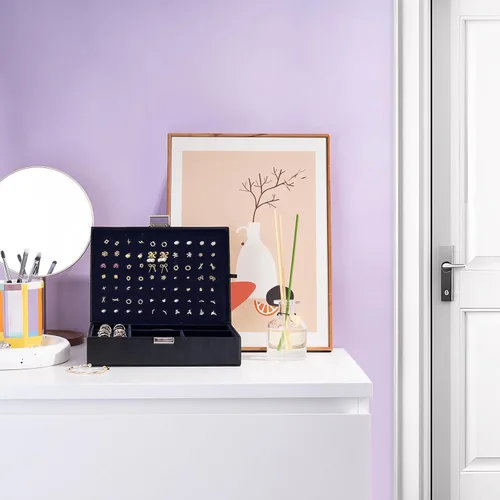 Vista 7 de ProCase Joyero organizador para mujeres y niñas, caja de joyería mejorada con 8 bolsas adicionales libres de deslustre, contenedor de almacenamiento