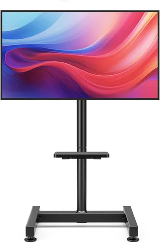 Vista 9 de AX WABER Soporte de Piso para TV para Pantallas de 13-50 Pulgadas Soporta hasta 77lbs, Soporte de Piso para Monitor Ajustable en Altura
