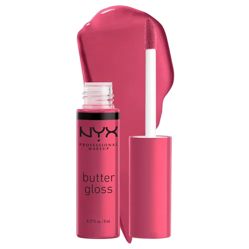 Vista 49 de NYX MAQUILLAJE PROFESIONAL Brillo de mantequilla, brillo de labios no pegajoso, - Eclair (rosa)