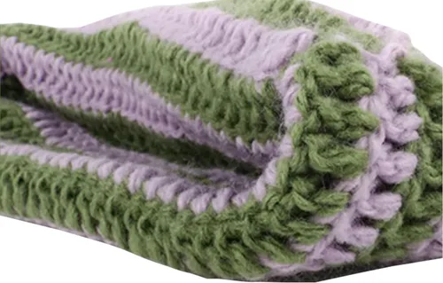 Vista 3 de Gorro de ganchillo para mujer, gorro de punto gótico Y2K con orejas de gato, gorro kawaii hecho a mano