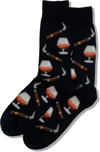 Vista 2 de Hot Sox Men's Fun Cocktail Drinks Crew Socks-1 Pair Pack-Cool & Funny Happy Hour Gifts