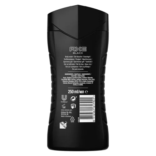 Vista 4 de Axe Gel de ducha negro para hombre 8.5 oz