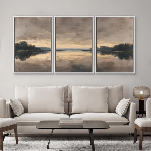 Vista 286 de SIGNWIN Lienzo enmarcado para pared, juego de arte de collage de hojas transparentes en blanco y negro, ilustraciones de naturaleza silvestre, arte