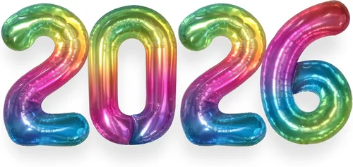 Vista 14 de Katchon, Globos gigantes dorados 2026 – 42 pulgadas Globos de Año Nuevo Números de globos 2026 Globo dorado para decoraciones de Año Nuevo