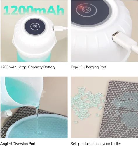 Vista 5 de Winartton Mezclador automático de resina, mezclador epoxi fácil de limpiar con paleta de silicona y taza de mezcla, burbuja mínima, manos libres