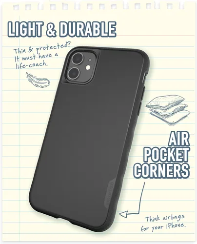 Vista 5 de Smartish Funda delgada para iPhone 11 - Gripmunk [ligera + protectora] cubierta fina (seda) - Black Tie Affair