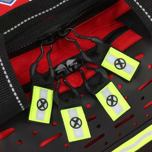 Vista 8 de Lightning X Bolsa modular grande para EMT de primeros auxilios de trauma para médicos de emergencia intermediarios Rojo