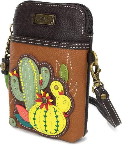 Vista 2 de Chala - Bolsa de piel sintética multicolor con correa ajustable para teléfono celular