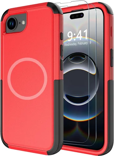Vista 16 de Diverbox Funda para iPhone 13 [compatible con MagSafe] [con protector de pantalla] [a prueba de golpes] [a prueba de caídas] Funda de protección