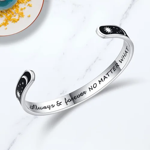 Vista 2 de TONY & SANDY - Brazaletes motivacionales para mujeres, adolescentes o niñas, regalos de cumpleaños personalizados para mamá, hija, hermana o amigas