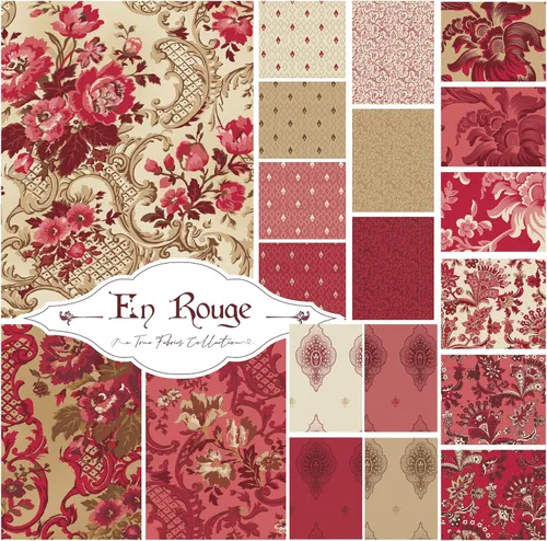 Vista 7 de True Fabrics Jelly Roll En Rouge - Tela precortada (tiras de 2.5 pulgadas)