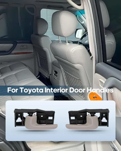 Vista 6 de ECCPP Manijas de puerta interiores 2000-2006 para Toyota Tundra reemplazo interior del conductor trasero izquierdo del pasajero derecho manijas