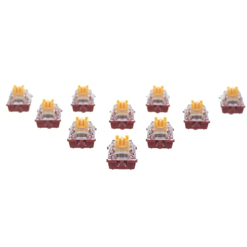 Vista 3 de GK GAMAKAY Phoenix - Interruptor de teclado silencioso lineal con difusor LED para teclado mecánico retroiluminado de 5 pines interruptores