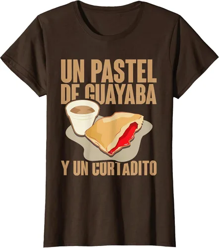 Vista 40 de Funny Cuban Coffee Guayaba Guava Breakfast T Shirt T-Shirt Asphalt Grey