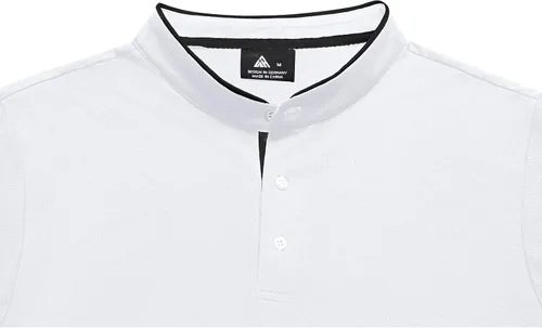Vista 6 de Little Beauty Camisas Henley de manga largacorta con botones y bolsillo para hombre