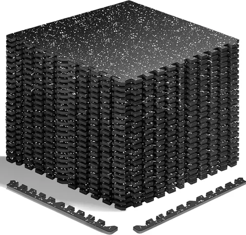 Vista 7 de HAPBEAR 12 alfombrillas de 0.56 pulgadas de grosor para equipos de ejercicio de 48 pies cuadrados, tapetes entrelazados de espuma EVA con parte
