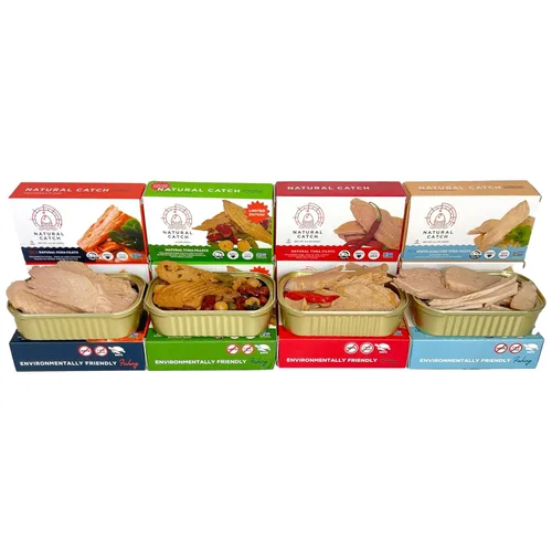 Vista 7 de Natural Catch Filetes de albacore de atún blanco, cortados a mano, alta calidad, atrapados en poste y línea, 120 calorías sin gluten, paleo, keto