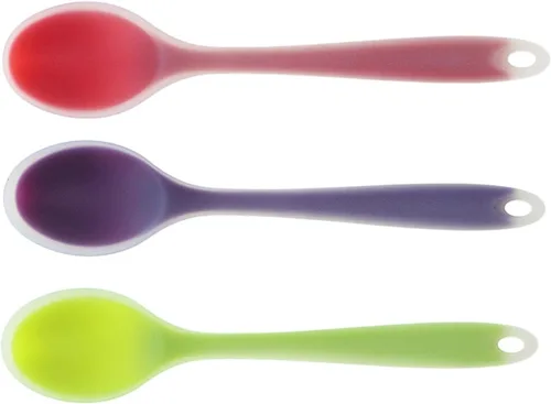 Vista 4 de SM SunniMix Cuchara de silicona semitransparente 3pcs Cuchara de sopa Cuchara de leche de café