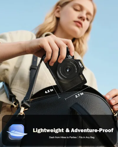 Vista 6 de NBD 8K Digital Cameras for Photography with Dual-Lens 16X Zoom Black