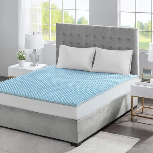 Vista 2 de Sleep Philosophy - Protector de colchón de espuma viscoelástica con gel, apto para todas las estaciones, lujoso e hipoalergénico