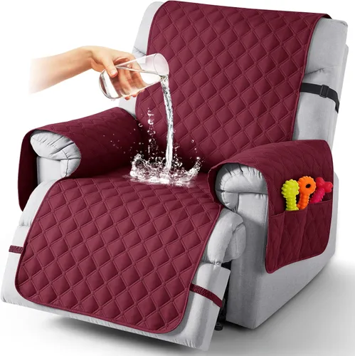 Vista 25 de TAOCOCO Fundas reclinables 100% impermeables, con correas para las piernas, funda de sofá reclinable reversible para silla reclinable, protector