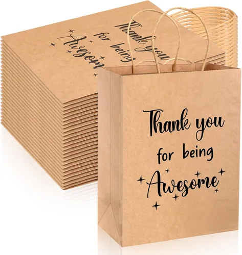 Vista 12 de Ctosree 20 Bolsas de Papel de Regalo de Agradecimiento para Empleados Compañeros de Trabajo Colega Gracias por Ser Increíble Bolsas con Asas