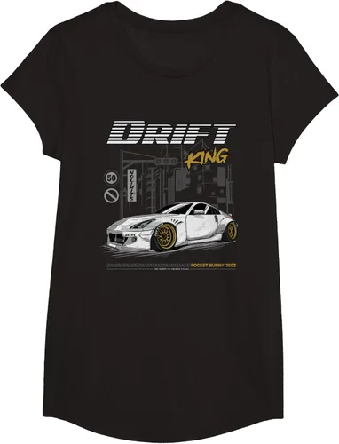 Vista 5 de Z34 370 Fairlady Z - Camiseta gráfica de cuerpo ancho, Negro, S