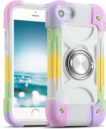 Vista 21 de MARKILL Compatible con iPhone Se3/iPhone Se2, Funda para iPhone 6/6S, Funda para iPhone 7/iPhone 8 de 4.7 Pulgadas con Soporte Anular, Funda