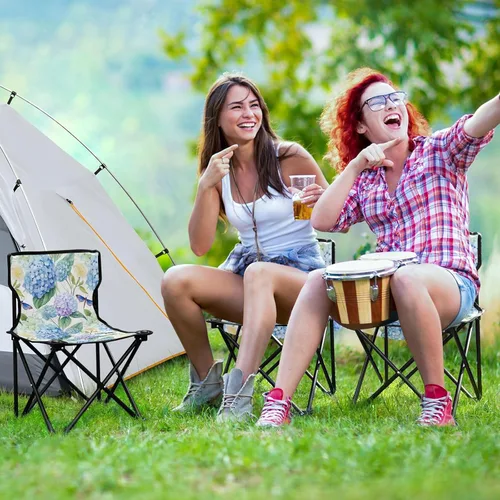 Vista 6 de Hortensias plegables al aire libre Sillas de camping de mariposa para adultos Silla de camping portátil Silla de césped ligera 202a5208