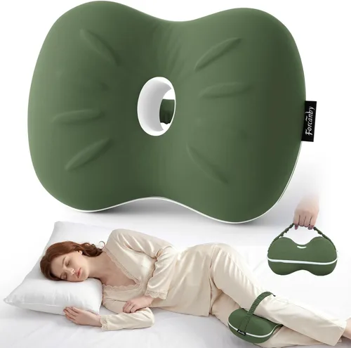 Vista 13 de Almohada de rodilla para personas que duermen de lado, almohada suave de alineación de la columna vertebral, almohadas de rodilla de espuma