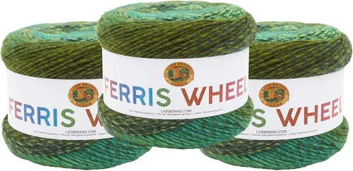 Vista 18 de Lion Brand Yarn, Hilo multicolor en forma de rueda Ferris para tejer, hacer ganchillo y manualidades, Buttercup, paquete de 1