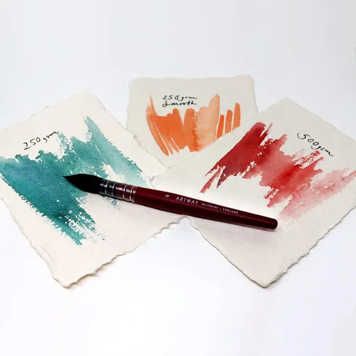 Vista 7 de Artway Indigo - Papel de trapo de algodón A5, 100% algodón, hecho a mano, textura suave de 8.82 oz/m², A5 (40 hojas)