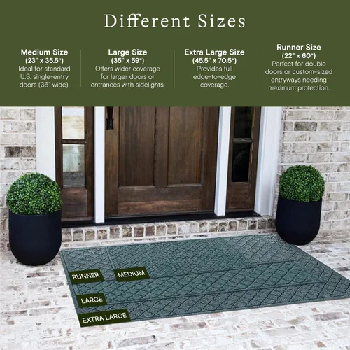 Vista 2 de Alfombra de pasillo resistente WaterHog, 2 x 5 pies, hecha en EE. UU., alfombrilla de entrada duradera y antideslizante, atrapa agua, cubierta