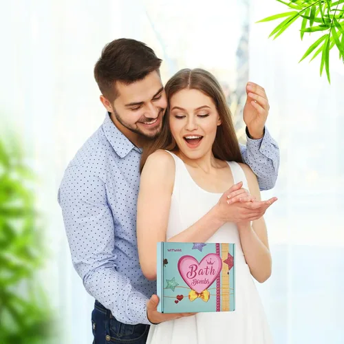 Vista 6 de 8 bombas de baño para el día de San Valentín para novias, niños y niñas, baño de burbujas, juego de regalo de bomba de baño natural, bombas de baño