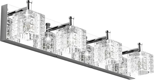 Vista 12 de Ralbay Luz de Tocador Negra 3 Luces Cristal Moderno Negro Mate Accesorios de Iluminación para Baño Accesorios de Luz de Tocador de Baño de Cristal