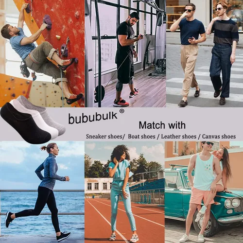 Vista 7 de 20 pares de calcetines invisibles para mujeres y hombres, calcetines de corte bajo, transpirables, casuales, calcetines delgados antideslizantes