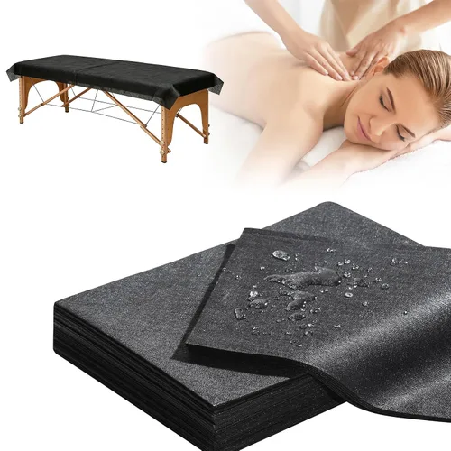 Vista 10 de 100 sábanas para mesa de masaje, 31 x 71 pulgadas, impermeables, desechables, de tela no tejida, funda protectora transpirable para terapia