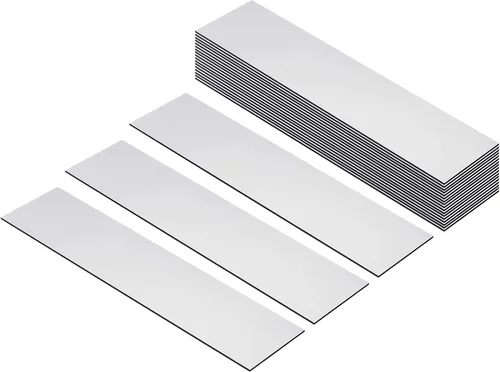Vista 10 de PATIKIL Placas de nombre en blanco de 8"x2", paquete de 20, placas de nombre personalizadas grabadas personalizadas, rectángulos en blanco